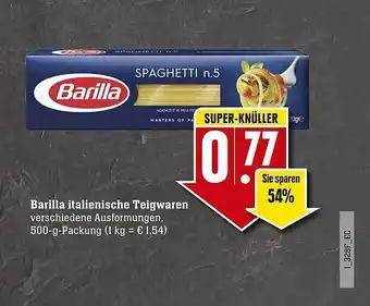 Scheck-in-Center Barilla italienische Teigwaren Angebot