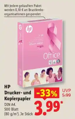Lidl HP Drucker- und Kopierpapier Angebot