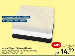 ROLLER Jersey-Topper-Spannbettlaken Angebot