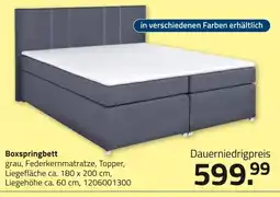 ROLLER Boxspringbett grau Angebot