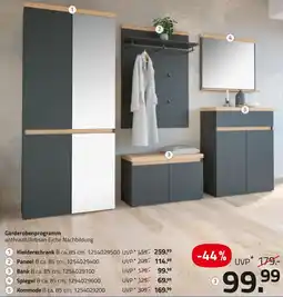 ROLLER Garderobenprogramm anthrazit/Artisan Eiche Nachbildung Angebot