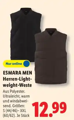 Lidl ESMARA MEN Herren-Lightweight-Weste Angebot