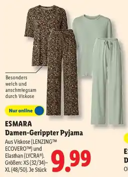 Lidl ESMARA Damen-Gerippter Pyjama Angebot