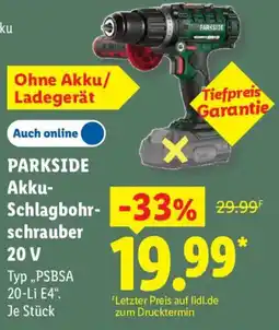 Lidl PARKSIDE Akku-Schlagbohrschrauber Angebot
