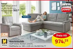 ROLLER Wohnlandschaft Stoff stone Angebot
