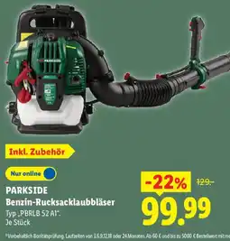 Lidl PARKSIDE Benzin-Rucksacklaubbläser Angebot