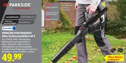 Lidl PARKSIDE PERFORMANCE Akku-Turbinenlaubbläser 40 V Angebot