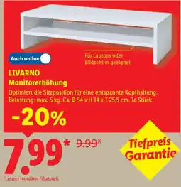 Lidl LIVARNO Monitorerhöhung Angebot