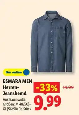 Lidl ESMARA MEN Herren-Jeanshemd Angebot
