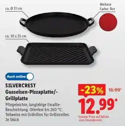 Lidl SILVERCREST Gusseisen-Pizzaplatte/-Grillplatte Angebot