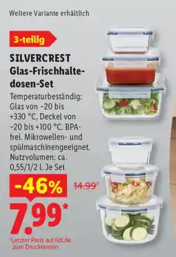 Lidl SILVERCREST Glas-Frischhalte-dosen-Set Angebot