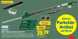 Lidl PARKSIDE Akku-Teleskop-Heckenschere 20 V Angebot
