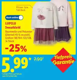 Lidl LUPILU Sweatkleid Angebot