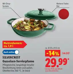 Lidl SILVERCREST Gusseisen-Servierpfanne Angebot