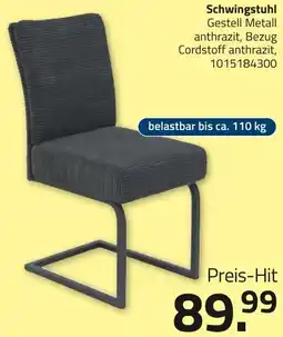 ROLLER Schwingstuhl Gestell Metall anthrazit, Bezug Cordstoff anthrazit Angebot