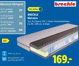 Lidl BRECKLE Matratze Angebot