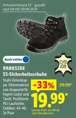 Lidl PARKSIDE S3-Sicherheitsschuhe Angebot