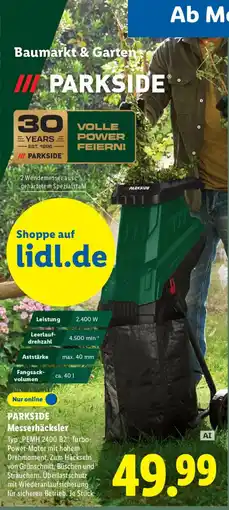 Lidl PARKSIDE Messerhäcksler Angebot