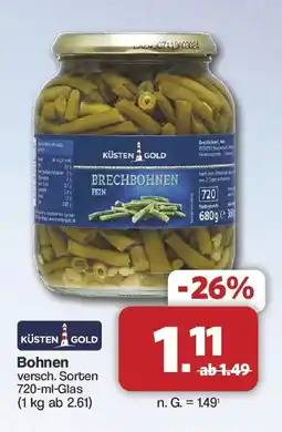 Famila Nord West KÜSTEN GOLD Bohnen Angebot