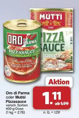 Famila Nord West Oro di Parma oder Mutti Pizzasauce Angebot