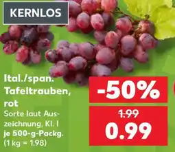 Kaufland Ital./span. Tafeltrauben, rot Angebot