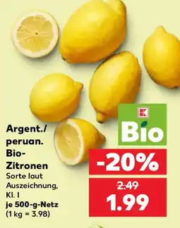 Kaufland Argent./ peruan. Bio-Zitronen Angebot