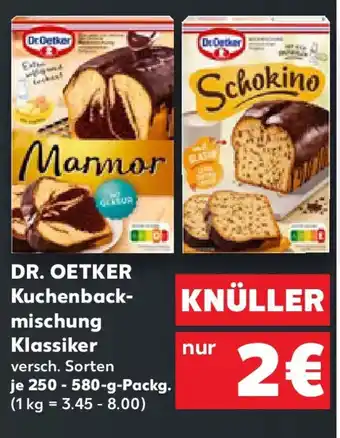 Kaufland DR. OETKER Kuchenbackmischung Klassiker Angebot