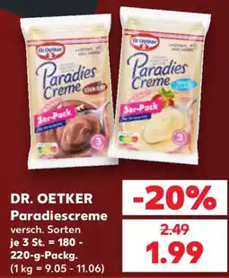 Kaufland DR. OETKER Paradiescreme Angebot