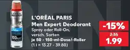 Kaufland L'ORÉAL PARIS Men Expert Deodorant Angebot