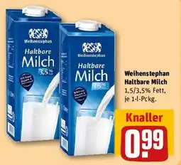 REWE Weihenstephan Haltbare Milch Angebot