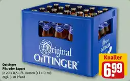 REWE Oettinger Pils oder Export Angebot