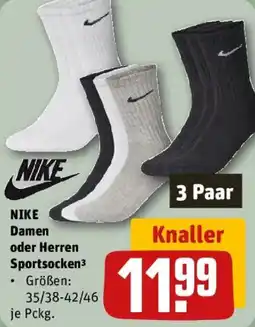REWE NIKE Damen oder Herren Sportsocken Angebot