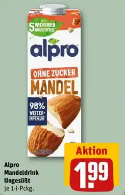 REWE Alpro Mandeldrink Ungesüßt Angebot