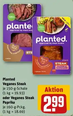 REWE Planted Veganes Steak oder Veganes Steak Paprika Angebot