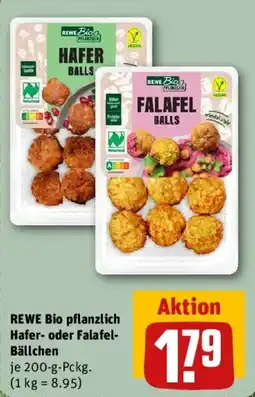 REWE REWE Bio pflanzlich Hafer- oder Falafel-Bällchen Angebot