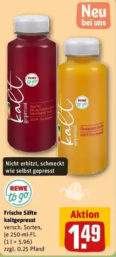 REWE Frische Säfte kaltgepresst Angebot