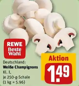 REWE Weiße Champignons Angebot