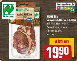 REWE REWE Bio Schweine-Nackensteaks Angebot