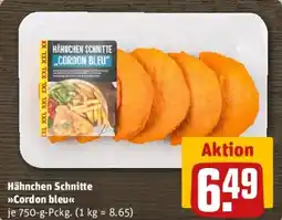 REWE Hähnchen Schnitte Cordon bleu Angebot