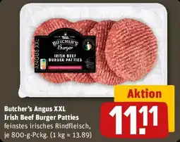 REWE Butcher's Angus XXL Irish Beef Burger Patties Angebot