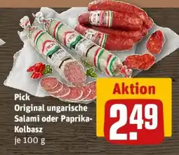 REWE Pick Original ungarische Salami oder Paprika-Kolbasz Angebot