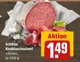 REWE Schiller Knoblauchsalamis Angebot