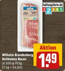 REWE Wilhelm Brandenburg Delikatess Bacon Angebot