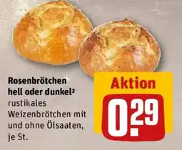 REWE Rosenbrötchen hell oder dunkel Angebot
