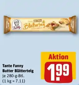 REWE Tante Fanny Butter Blätterteig Angebot