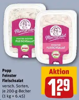 REWE Popp Feinster Fleischsalat Angebot