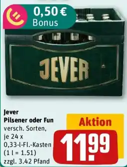 REWE Jever Pilsener oder Fun Angebot