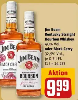 REWE Jim Beam Kentucky Straight Bourbon Whiskey oder Black Cerry Angebot