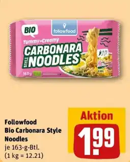 REWE Followfood Bio Carbonara Style Noodles Angebot
