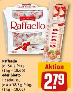 REWE Raffaello oder Giotto Haselnuss Angebot